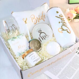 bride to be gifts box, bridal shower bachelorette gifts for bride, wedding engagement gifts for her, fiance gifts for women, newly engaged bachelorette party favors gifts ideas for future mrs.