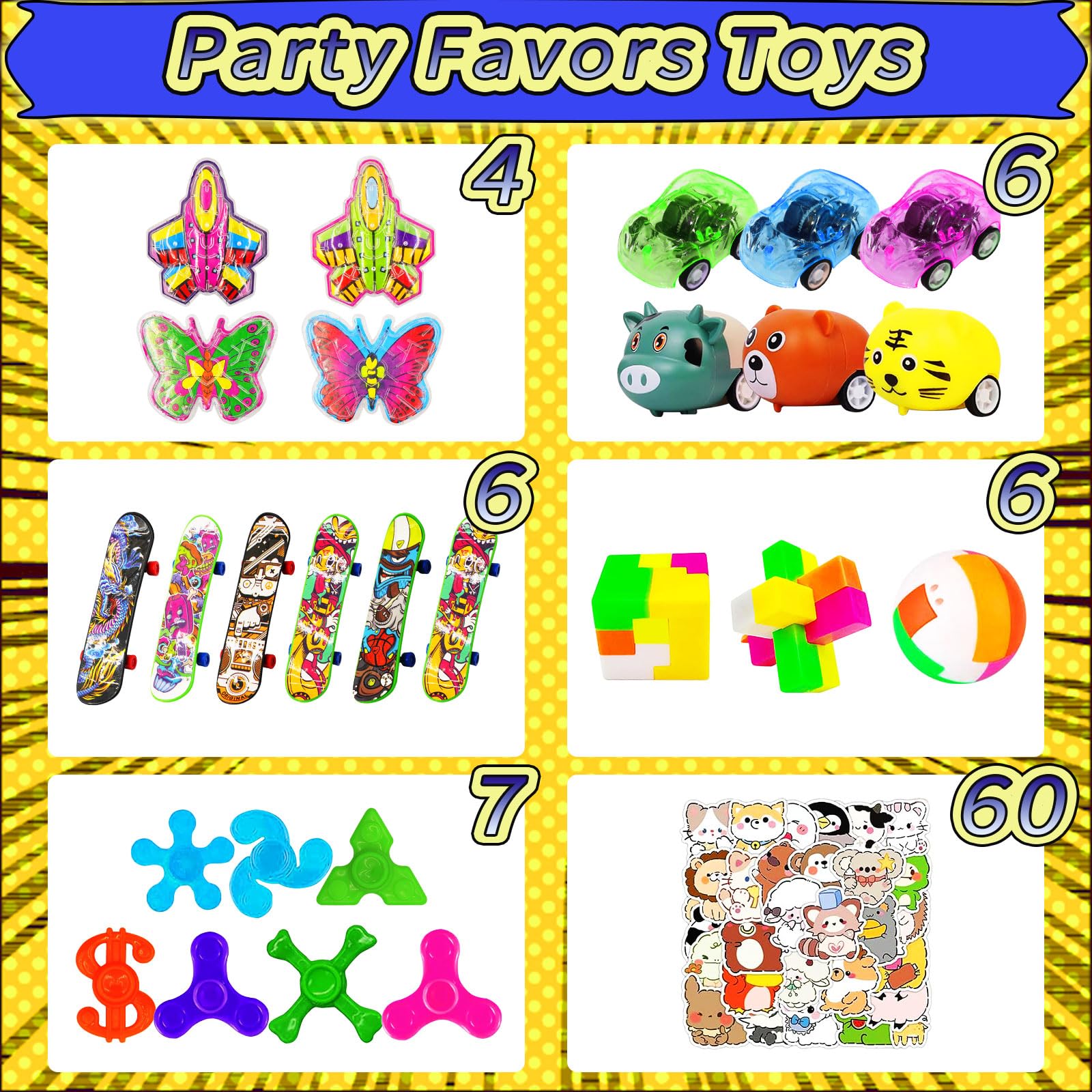 123 PCS Party Favors for Kids, Fidget Toys Bulk, Birthday Gifts Toys, Stocking Stuffers, Prize Treasure Box Toys for Classroom, Goodie Bags Stuffers, Pinata Filler, Carnival Prizes for Boys Girls 4-10