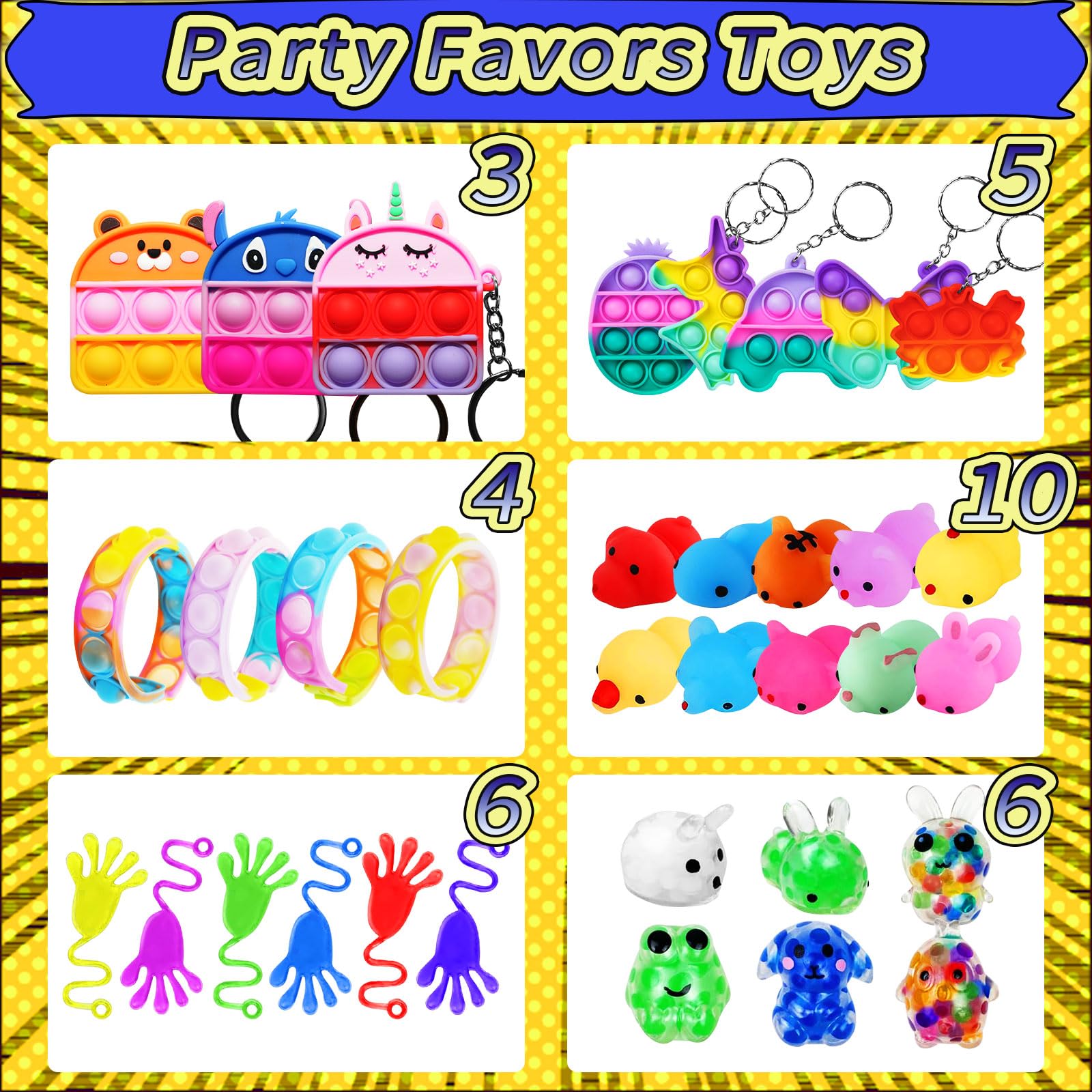 123 PCS Party Favors for Kids, Fidget Toys Bulk, Birthday Gifts Toys, Stocking Stuffers, Prize Treasure Box Toys for Classroom, Goodie Bags Stuffers, Pinata Filler, Carnival Prizes for Boys Girls 4-10