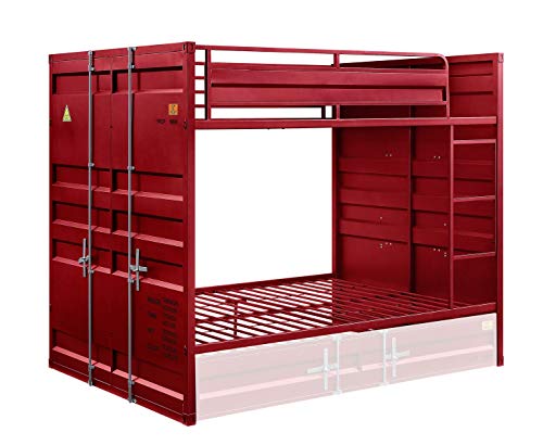 GOWE Acme Cargo Bunk Bed (Full/Full), Red (1Set/2Ctn) 37915