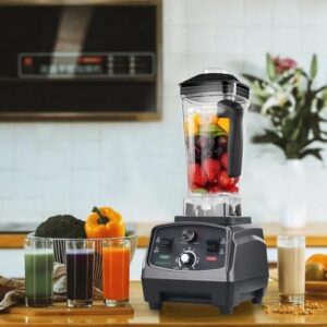 High Power 2200W Commercial Grade Blender with Timer, 2L BPA-Free Jar