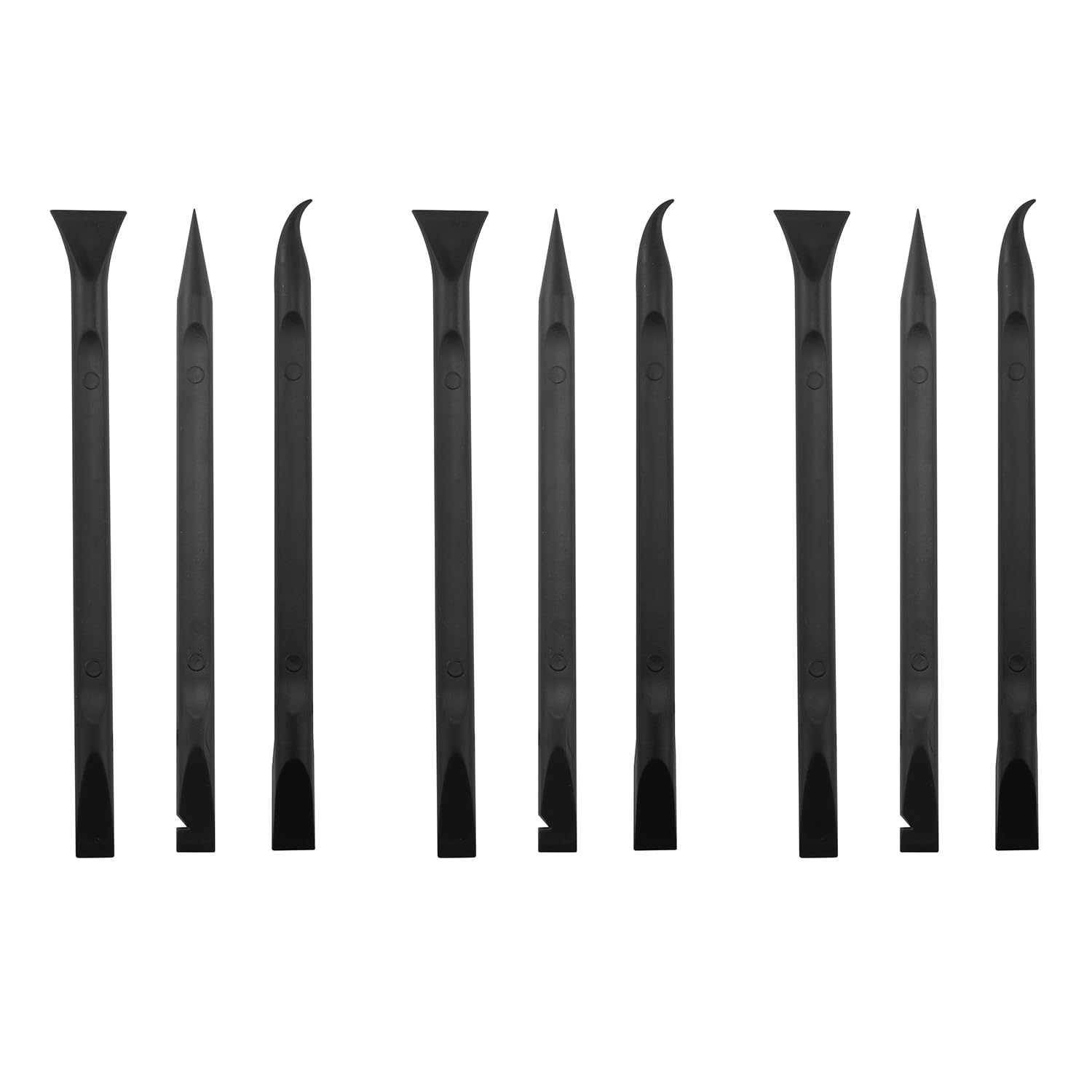 JianLing 3 Sets Black Small Plastic Multi Purpose Scraper Tool Wide Scraper Narrow Scraper Sharp Scraper No Scratch Cleaning Tool Remove Label Stickers Grease Paint Candle Wax Dirt