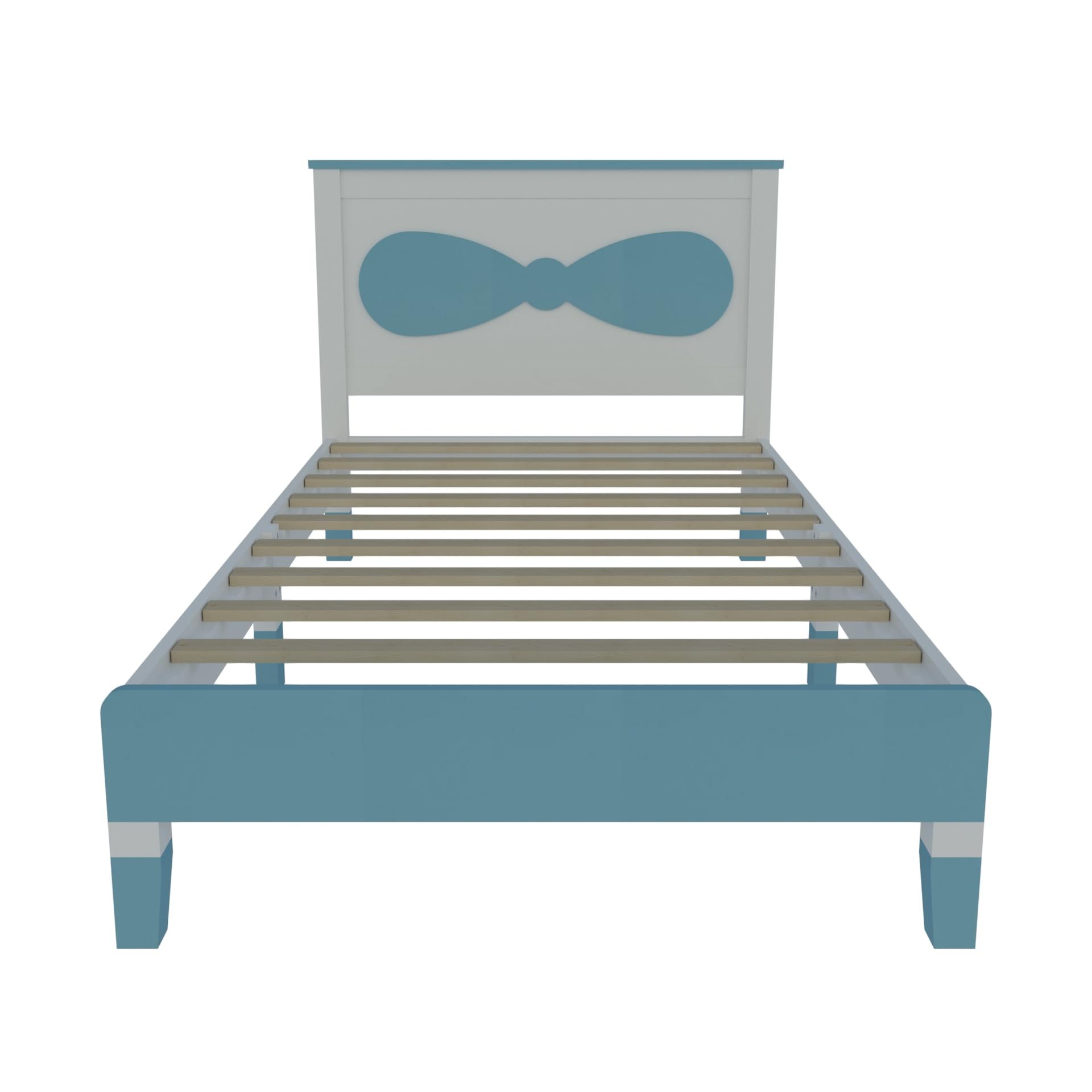 GOWE Twin Size Wooden Bow Bed