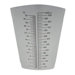 32 oz Graduated Plastic Triangular Container Three-Sided Beaker for Measuring and Mixing (Pack of 20)