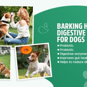 Barking Hugs Digestive Chews - Natural Probiotic & Prebiotic Enzyme Treats for Dogs - 6 Digestive Enzymes - Helps with Itching, Allergies, Gut Health, Digestion & Diarrhea