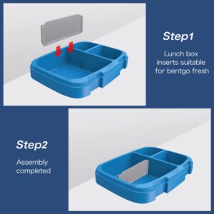 Zebrabox Lunch Box Insert Divider Compatible with Bentgo Fresh, Insert Divider for Bento Box,for Bentgo Adult Lunch Box - Large Bento Box Divider(2 pack)