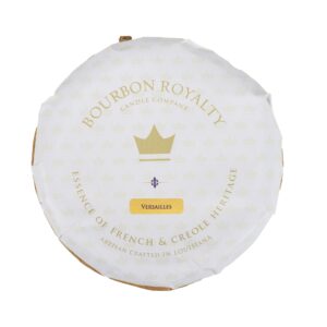 Bourbon Royalty Classic Galvanized Fleur De Lis Medium Pedestal 13 Ounce Pottery/Wax Scented Votive Jar Candle for Home or Office, Versailles, Classic/Brown, BRY-VS-13P