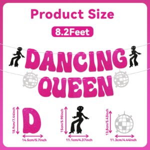 Dancing Queen Banner - Mamma Mia Bachelorette Party Decorations, You're the Dancing Queen Bunting Banner, Disco Dancing Themed Bachelorette Bridal Shower Party Decorations Hot Pink