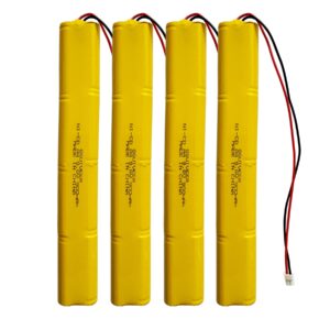 gsuiveer 9.6v 900mah exit sign emergency light battery compatible with bbat0043a bat9.6v700 bbat0044a baa-96 unitech elb-b003 elbb003 lithonia elb-b004 elbb004 osi osa228 dantona custom-306-u (4 pack)