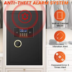 4.0 Cub Large Fireproof Safe for Home Use, Heavy Duty Home Safes Water and Fireproof with Fireproof Bag, Electronic Keypad Keys and Inner Cabinet, Anti-Theft Fire Proof Safe Box for Home Office