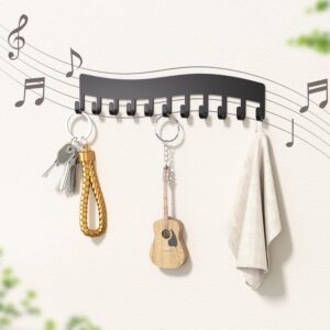 Josmimic Wall Necklace Organizer Holder: Wall Mounted Jewelry Hanging Storage Necklaces Display Hanger Black