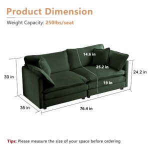 mikibama Alternative Sofa Armrests for 2 Seater Sofa, 3 Seater Sofa and 4 Seater Sofa, Chenille, Evergreen