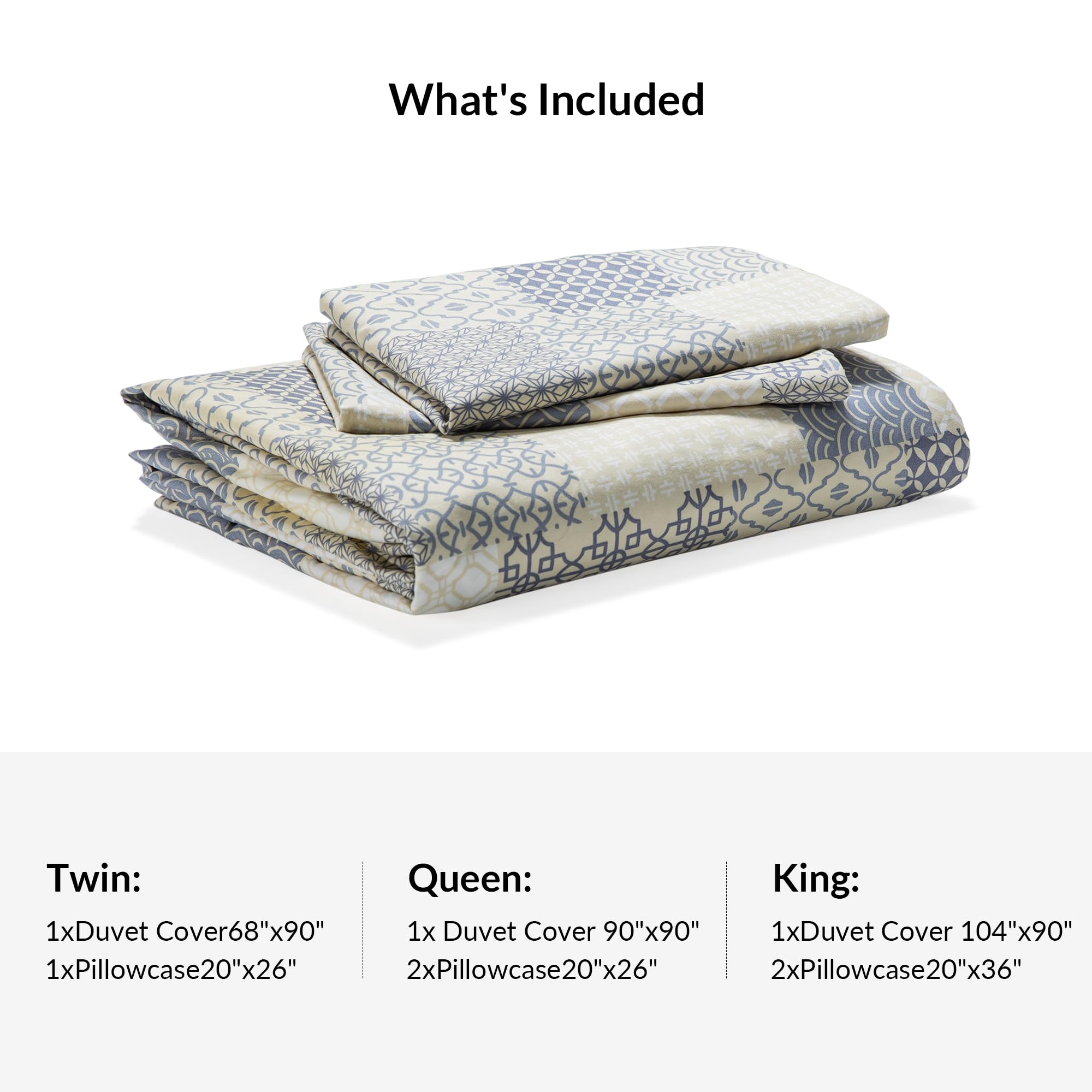 TINA'S HOME Duvet Cover Queen Size, Reversible Plaid Duvet Cover Set with Zipper Closure, 3 Pieces Bedding Set, 1 Duvet Cover 90"x90" & 2 Pillow Shams 20"x26"