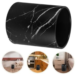 HOLIDYOYO Marble Trash Can Round 12L Garbage Bin Double Layer Waste Basket Container for Kitchen Bathroom Home Office Hotel Black, 27.00X23.50X23.50CM, E489HDP4206BQY13L2A4