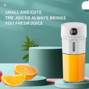 Aldeepo Portable Coffee Grinder and Blender Smoothies with 12Oz BPA Free Personal Travel Cup, Durable Stainless Steel Mix Blender with Metal Coffee Filter, USB Rechargeable(White)