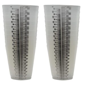 32 oz graduated plastic triangular container three-sided beaker for measuring and mixing (pack of 20)