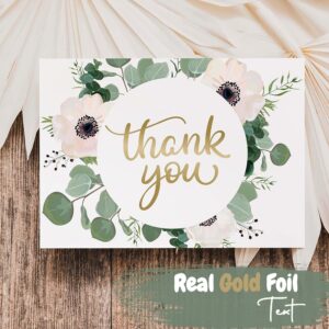 Thank You Cards - All Occasions 48 pack | Thank You Cards with Envelopes | Bridal Shower Thank You Cards | Wedding Thank You Cards | Baby Shower Thank You Cards | Blank Thank You Cards | Floral Thank You Card(4x6)