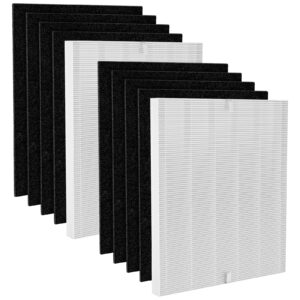 fil-fresh c545 replacement filter s, compatible with winix c545 air purifier, includes 2 true hepa filter and 8 activated carbon filters, replaces part 1712-0096-00