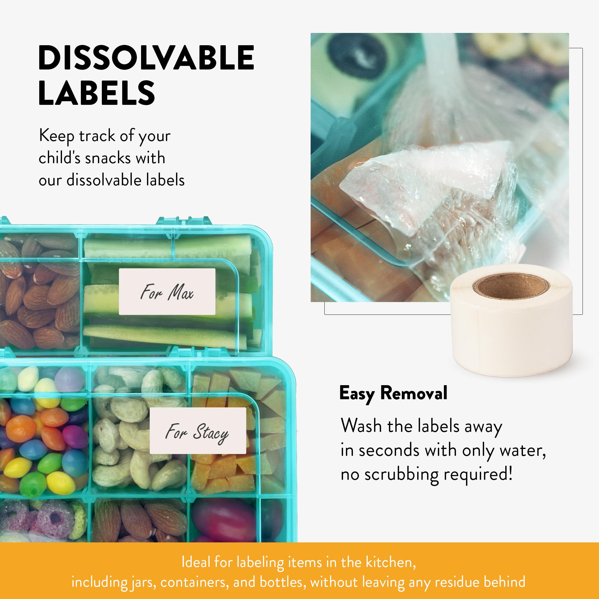 Snack Box Containers Set of 2-Reusable,100 Dissolvable Labels, 8 Adjustable Compartments, Dishwasher Safe, BPA-Free, Food Grade, Durable Design, PARENT TESTED PARENT APPROVED AWARD (2 Pack) (Cyan)