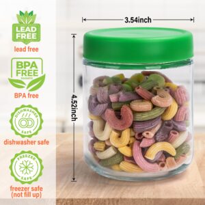 EONJOE 16oz Glass Jars for Overnight Oats Snacks Salad Yogurt Pudding Cereal Candy Storage Containers Meal Prep Mason jar with Airtight lids,6 Pack