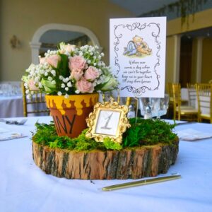 WeeCutes® Winnie Baby Shower Decorations The Pooh Centerpieces Table Quote Cards Birthday Party Supplies Boy or Girl Nursery Decor Prints 16 Pcs 5x7