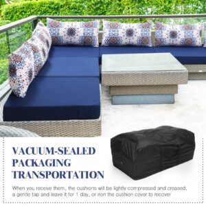 SiliFine 14 Pcs Outdoor Furniture Replacement Cushions, Fits 6 Seat Patio Sectional Conversation Set, Water Resistant Replacement Sofa Cushions for Outdoor Furniture, Including Storage Bag, Navy Blue