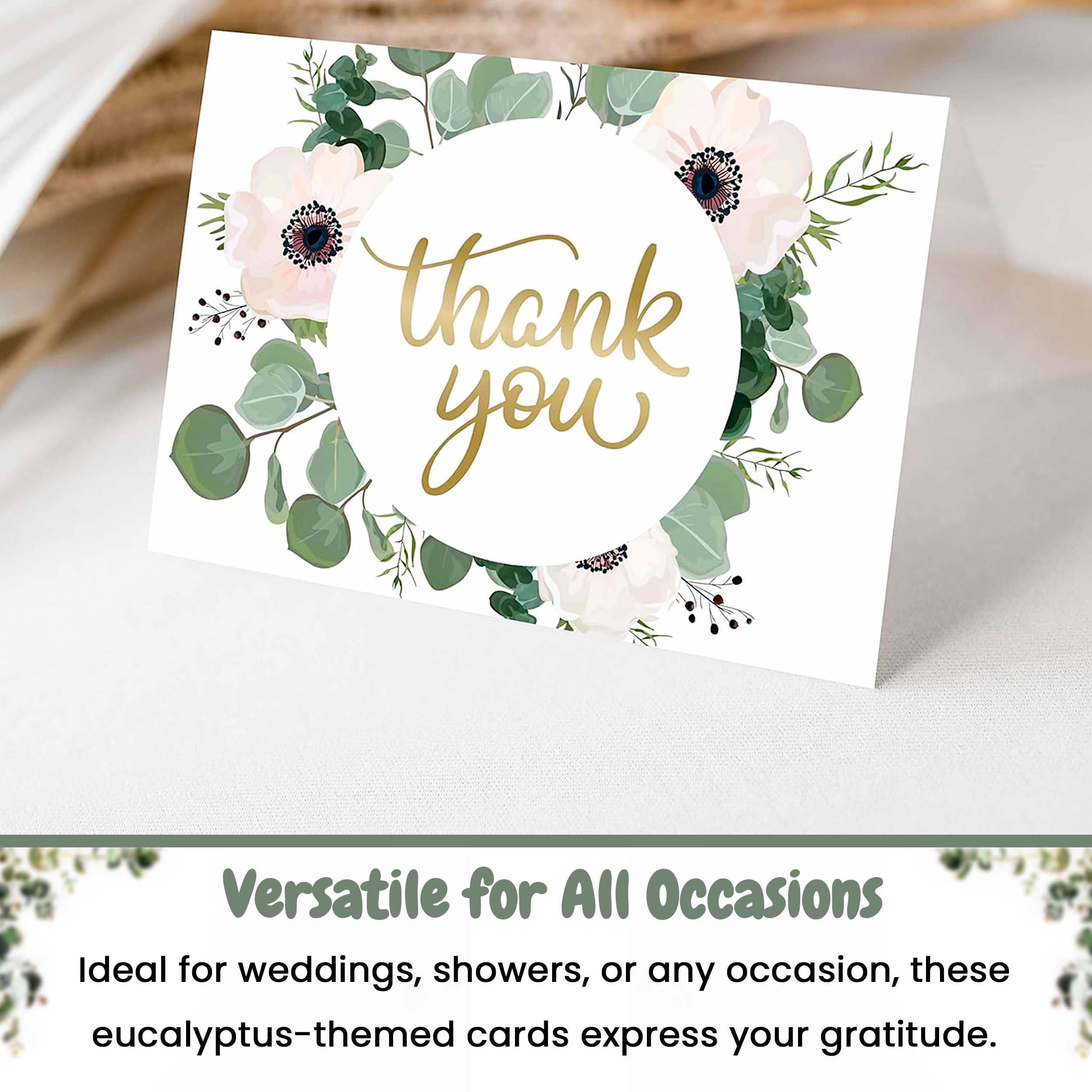 Thank You Cards - All Occasions 48 pack | Thank You Cards with Envelopes | Bridal Shower Thank You Cards | Wedding Thank You Cards | Baby Shower Thank You Cards | Blank Thank You Cards | Floral Thank You Card(4x6)