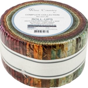 Lunn Studios Artisan Batiks Wine Country Roll Up 40 2.5-inch Strips Robert Kaufman RU-1277-40