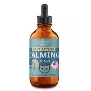 calming drops for dogs and cats - calmness and pets well-being - 6 in 1 formula with l-theanine valerian lemon balm chamomille - 120 servings - made in usa - bacon flavor 4oz