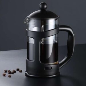 Ozzmm French Press Coffee Maker 34 Oz/8 Cups, Coffee Press and Tea Maker with Triple Filters, Heat Resistant Borosilicate Glass with Steel Plunger