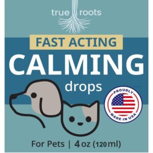 Calming Drops for Dogs and Cats - Calmness and Pets Well-Being - 6 in 1 Formula with L-Theanine Valerian Lemon Balm Chamomille - 120 Servings - Made in USA - Bacon Flavor 4oz