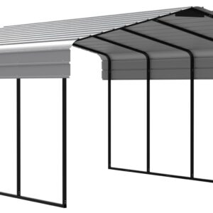 New Yard Carport 12 x 20 x 7 ft Sturdy All-Steel Heavy Duty Canopy Shelter with Metal Frame for Parking a Car, SUV, Truck, Boat, Motorcycle, and Other Vehicles Outdoor in Your Driveway