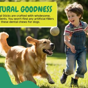 BARKING HUGS Dental Sticks - Natural Dog Dental Treats for Fresh Breath & Clean Teeth, All Natural Dog Breath freshener Dogs, No Grain or fillers, Dental Chews for Dogs with Peppermint Oil