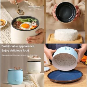 Smart Mini Rice Cooker, 2024 Upgrade Multifunctional Electric Mimi Cooker 6 in 1 Non-Stick Clay Wok With Lid Mini Hot Pot Electric Mini Rice Cooker All-in-One Portable Mini Rice Cooker