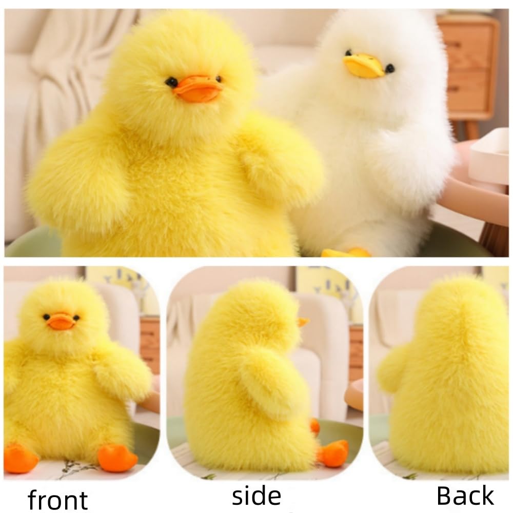 OUKEYI 15.7in/40cm Plush Duck Stuffed Animal Soft Toys,Cute Fried Duck Doll, Little Duck Pillow Plush Toy,Gifts for Friends and Children Christmas (Yellow)