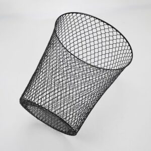 Cabilock Black Mesh Trash Cans Open Top Metal Wire Wastebasket Recycling Garbage Container Lightweight Trash Bin Garbage Can for Home Office Hotel Dorm Room Living Bedroom