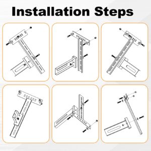 Yousoontic Adjustable Bed Headboard Brackets Footboard Attachment for Bed Frame Headboard Extenders Bed Frame to Attach Headboard for Metal Bed Frame to Fit Many Size Beds