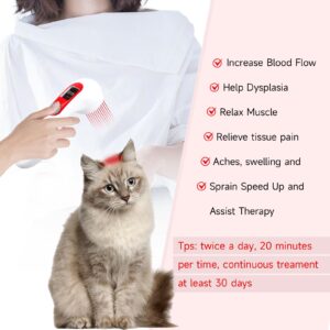 Portable Infra Red Cold Laser Light Therapy Device for Dog Pain Relief 5000mAh Low Level Infrared Laser Therapy Machine Pet 808 650nm Professional Vet LLLT Horse Healing Treatment Home Muscle Relax