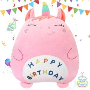 ehenoy stuffed animals for girls, 12" birthday plush pillows toys soft plush toys pink cute plushies gifts for women girls kids teens