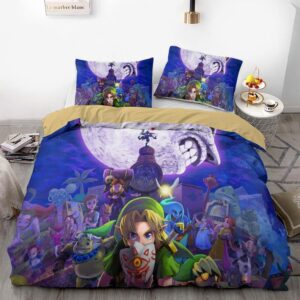 xouki legend of link wild game 3d bedding duvet cover set 3 piece (1 duvet cover + 2 pillow cases) bedding set (full 79x90in + 20x30in*2,08)