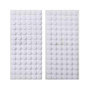 Vabba 1000 Pcs (500 Pairs) 0.59inch Diameter Hook and Loop Fastener Self Adhesive Round Circle Sticky Sticker Dots for Arts and Crafts School Classroom Home and Office Use, White