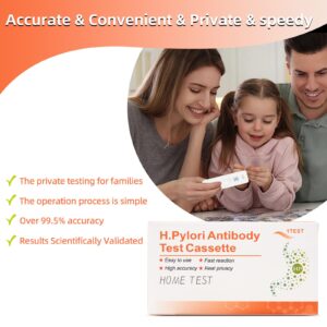 Krojpen Helicobacter Pylori Test Kits, H. Pylori，h. Pylori Stool (Antibody)10-15 Minutes of Quick Home Testing, The Result is Highly Accurate, Easy to Read and use