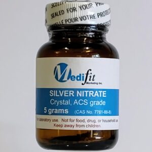 Generic Medifit Marketing Inc., Finest Quality Silver Nitrate Crystal, ACS Grade, 99.9% pure, 5 Grams, Made in USA