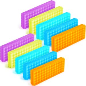 saysurey 10 pcs microcentrifuge tube rack polypropylene test tube holder double panel capsule filler tray centrifugal pipe rack for 0.5 ml- 2 ml tube vial chemistry laboratory, 60 holes each, 5 colors