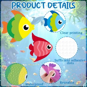 Naozinebi 20 Pcs Tropical Fish Garland Kit Under the Sea Party Decorations Ocean Animals Banner Mermaid Streamers Strings Hanging Swirls for Kids Home Classroom Baby Shower Birthday Party Supply Favor