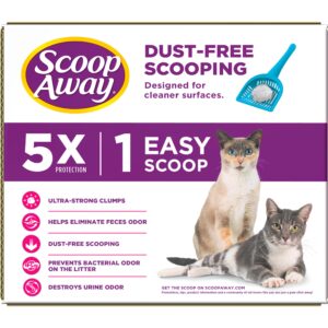 Scoop Away Advanced Multi-Cat Clumping Cat Litter, Meadow Fresh Scent, Pack of 2, 18.5 Pounds (Package May Vary)