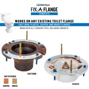 Fernco Fix-A-Flange Complete Universal Toilet Flange Water Closet Repair Kit