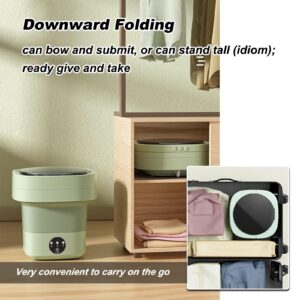 KERHAND Mini Laundry Washer for Cleaning Underwear/Socks,Foldable Portable Washing Machines for Travel,Easy to StoreTurbo Washer Designed to Be More Environmentally Friendly and Save Water (GRENN)