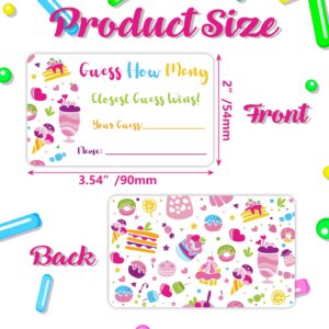 INKNOTE 240 Pcs Candy guessing game cards Guess how many cards Guess how many in the jar for Bridal Baby Shower Party Collection Birthday Party Gender Reveal Games Activities and Decorations3.54x2inch