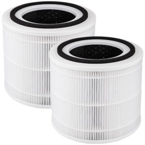 breshair true hepa replacement filter 14 compatible with puro 240 air purifier, 3-in-1 filtration system 240 hp-14 filter with activated carbon filter, 2-pack